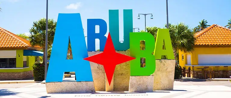 letters aruba op plein