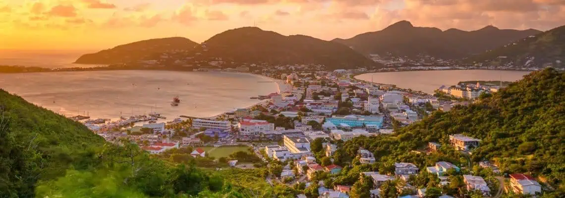 Sint Maarten eiland zonsondergang